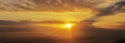 Sunrise at Menoreh Hill