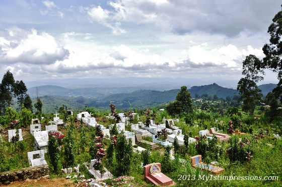 Cemetery with view