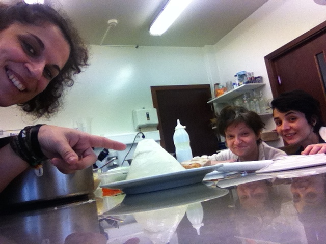 With iride and Laura making ricotta cheese in Myvatn last  summer